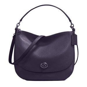 Authentic Coach deep purple leather hobo - NWOT